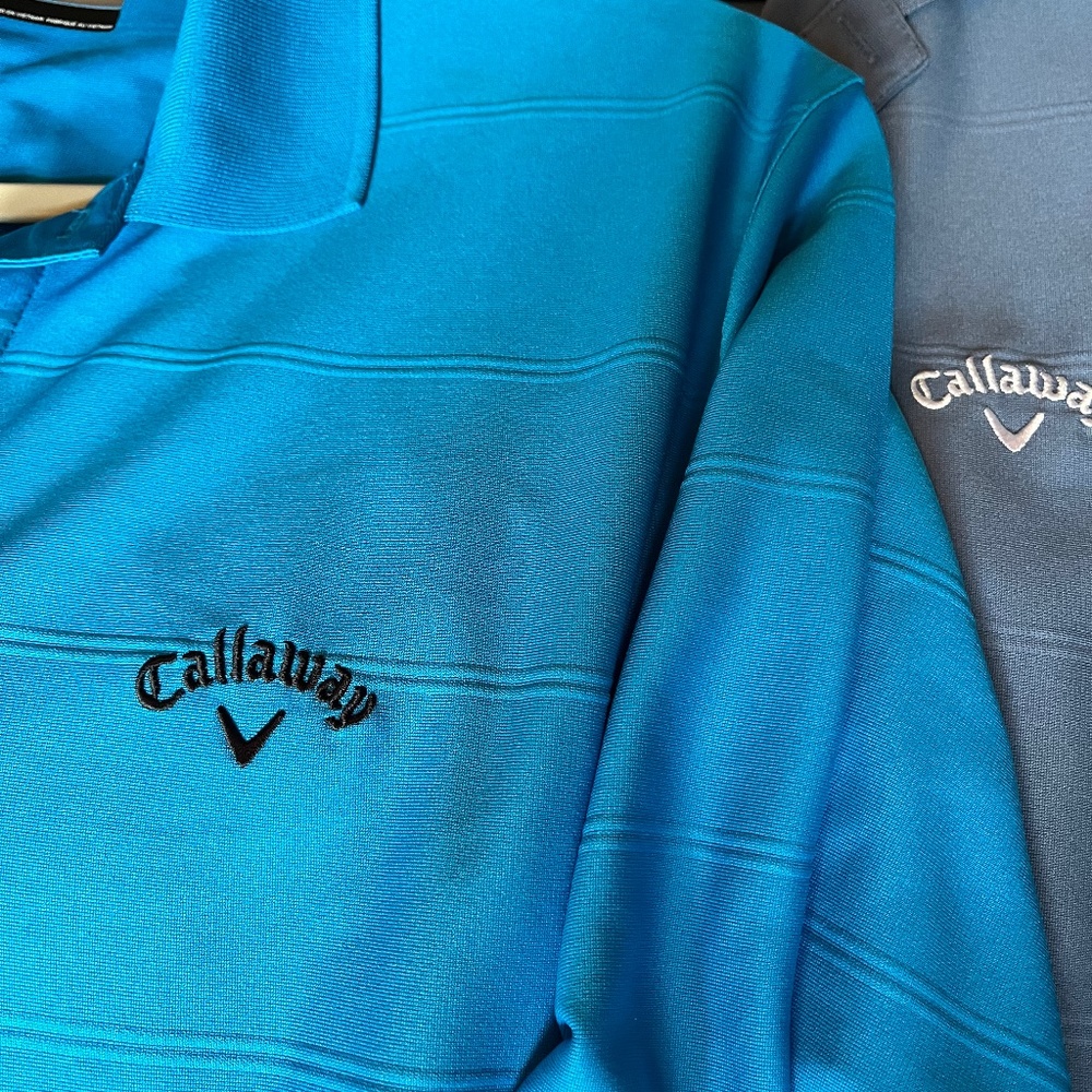 2 Callaway Mens opti dri polo size M